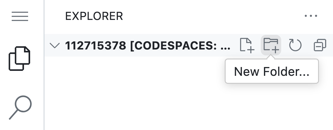 Creating a folder in VS Code